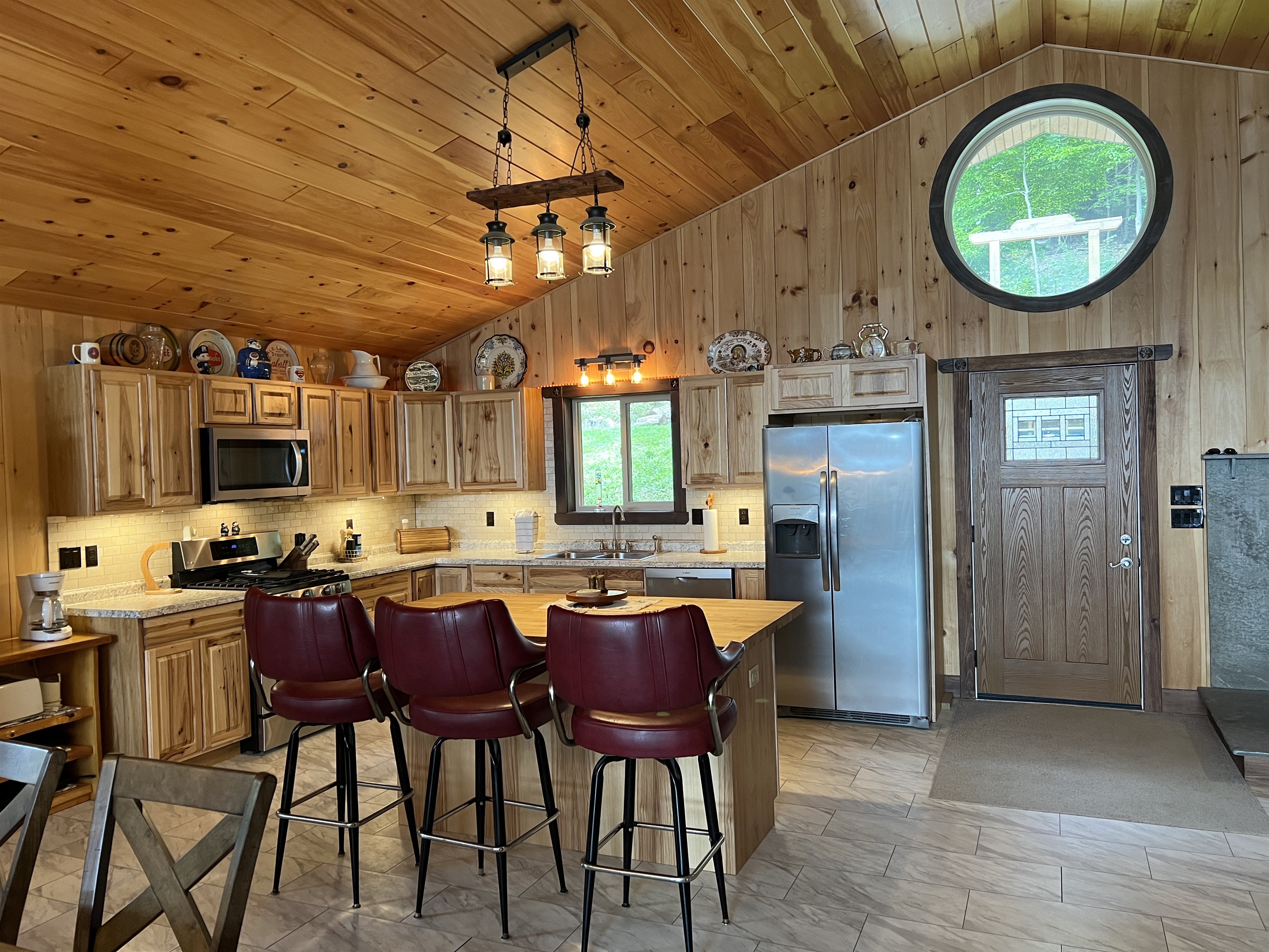 Kitchen and island seating