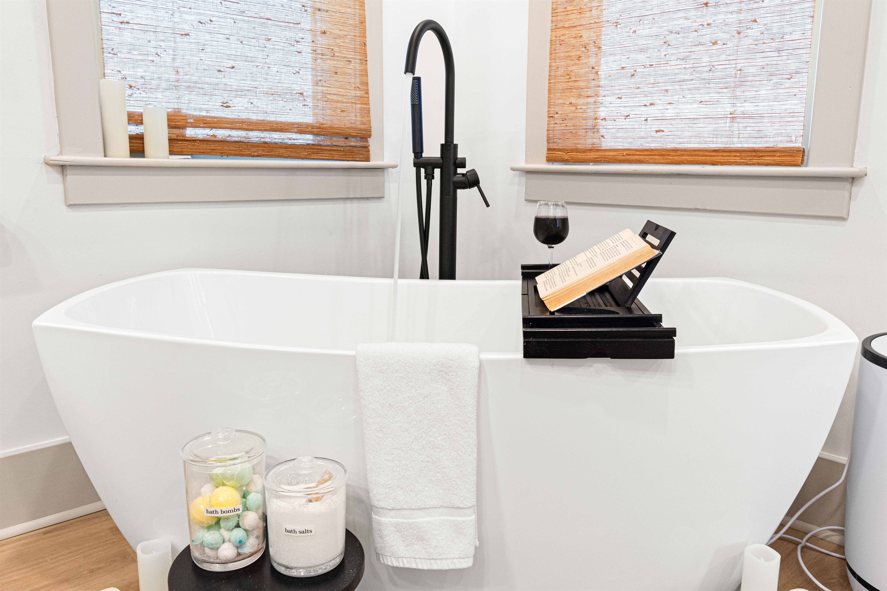 Relax in the soaking tub