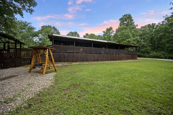 Great area to play cornhole or a game of catch!