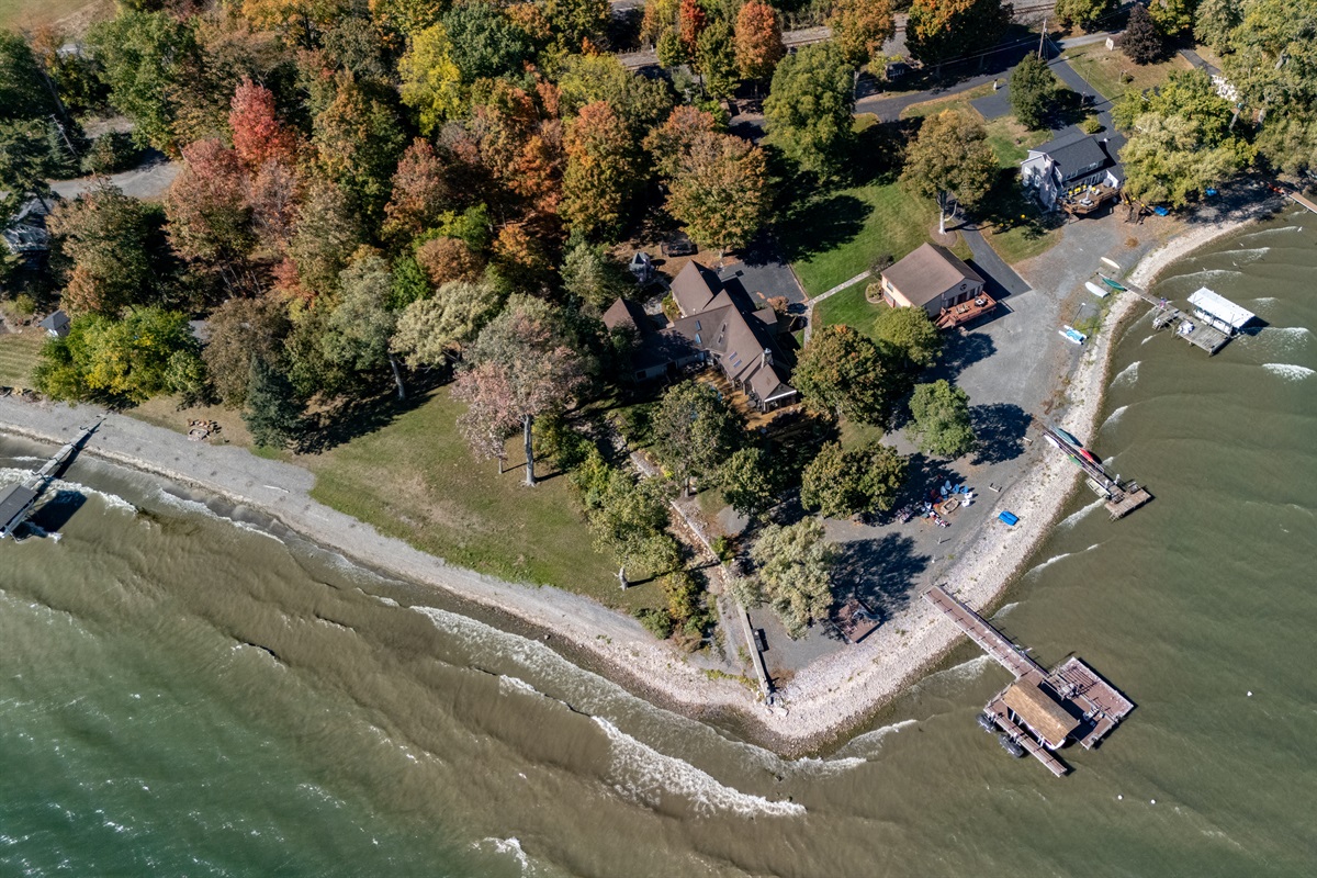 Expansive shoreline property with a private dock and unbeatable lake views. The ideal home base for boating, fishing, and relaxation.