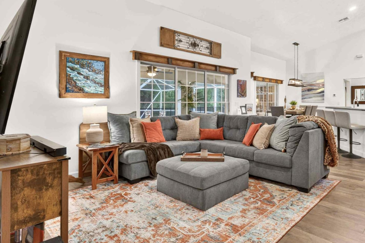Relax after a long day of adventure in our family room that is set up for families and friends to spend quality time making memories.