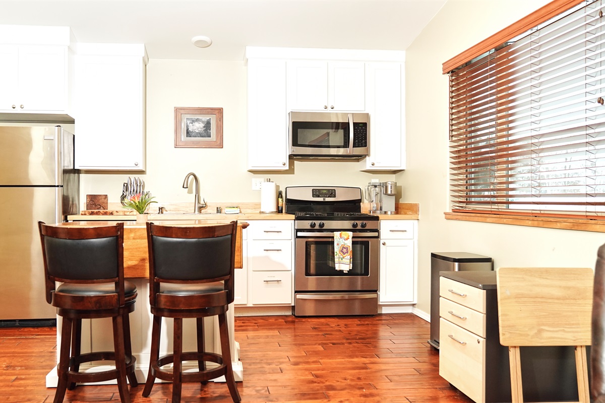 Kitchen for the chef.