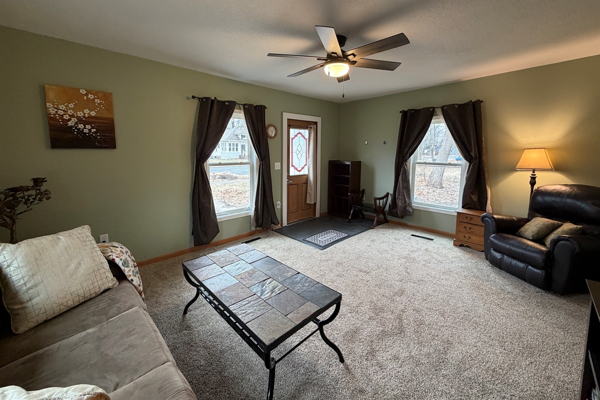 The front door faces opens to a quiet residential street.