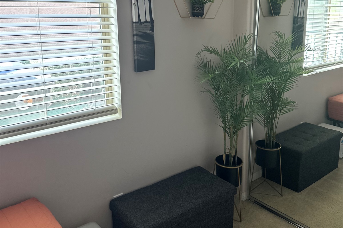 Additional storage in bedroom