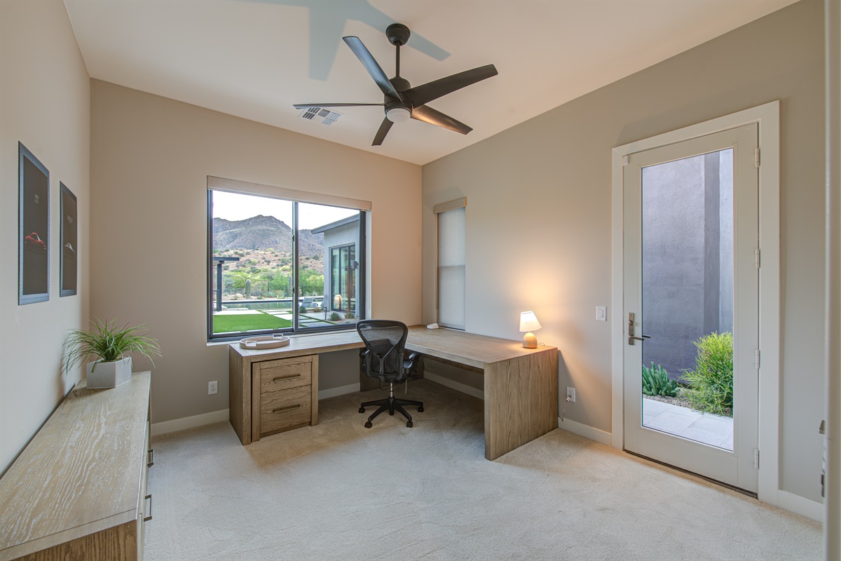 The office provides privacy for work or just time on the computer.  Located in the Casita. 