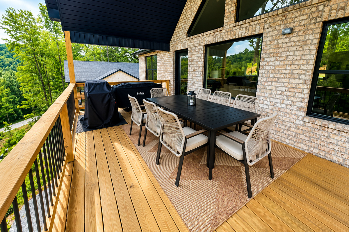 Dining and grilling on main deck