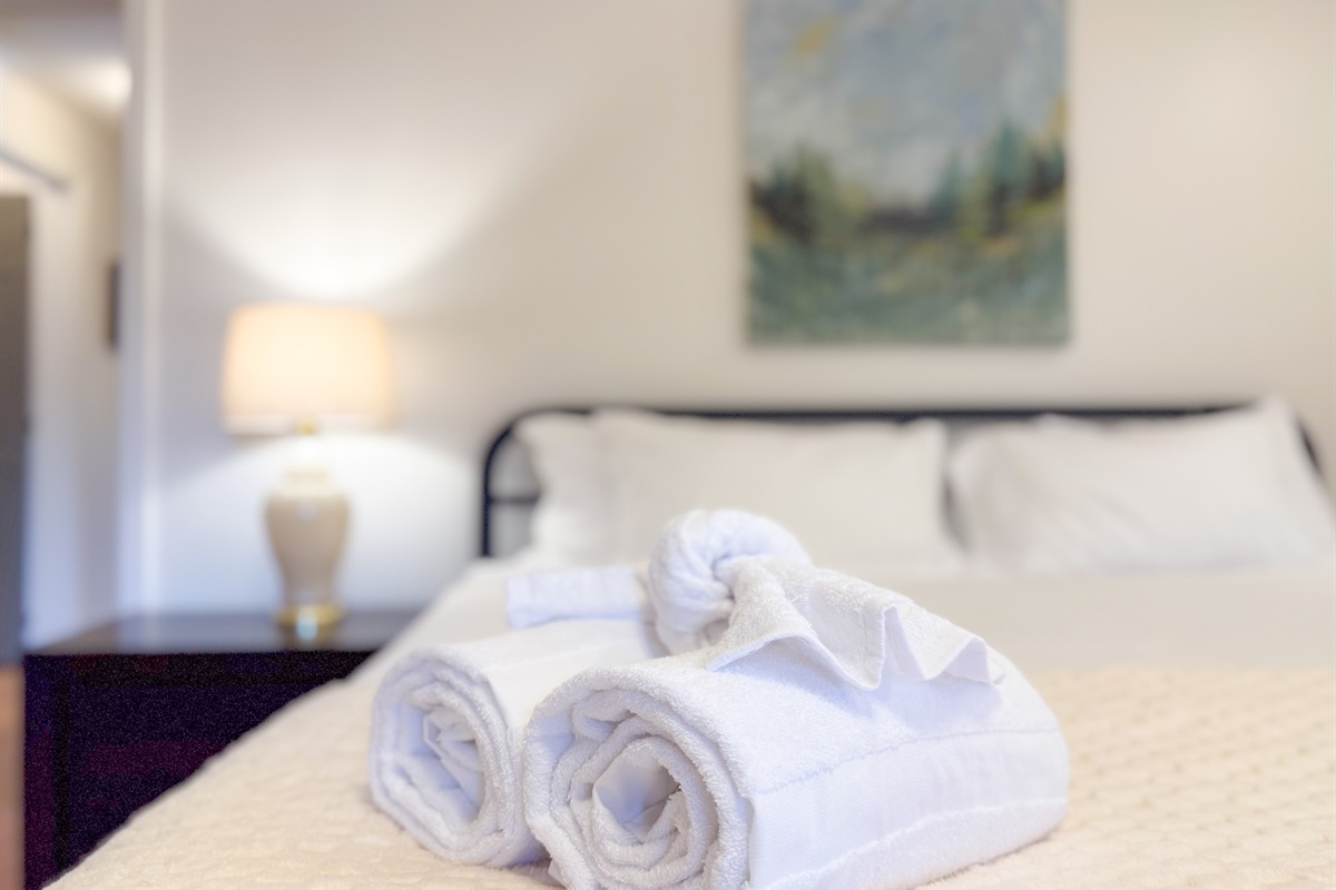 All of our bedding is washed between stays. Sanitation and cleaning standards are very important to us.