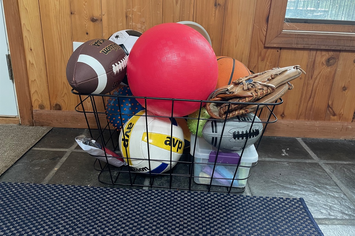 A full selection of outdoor balls is available