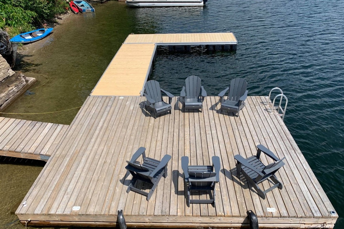 Enjoy the view or swim from the dock; lots of space for all