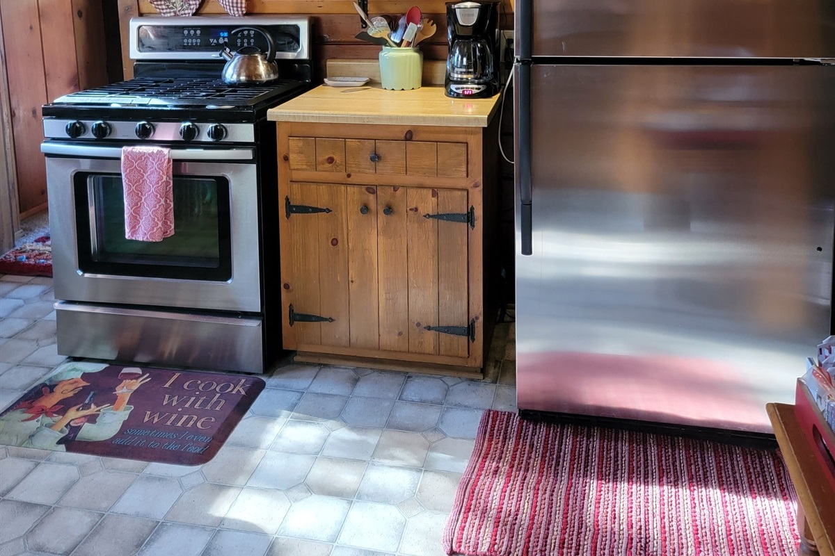 convection oven and full sized fridge