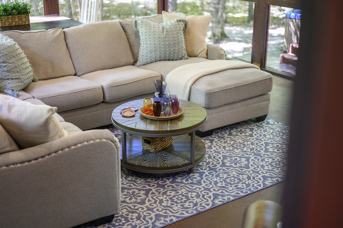 This is the coziest sectional couch to kick back and relax!