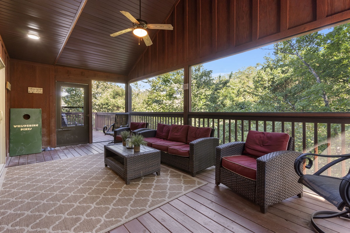 Relax on the back deck