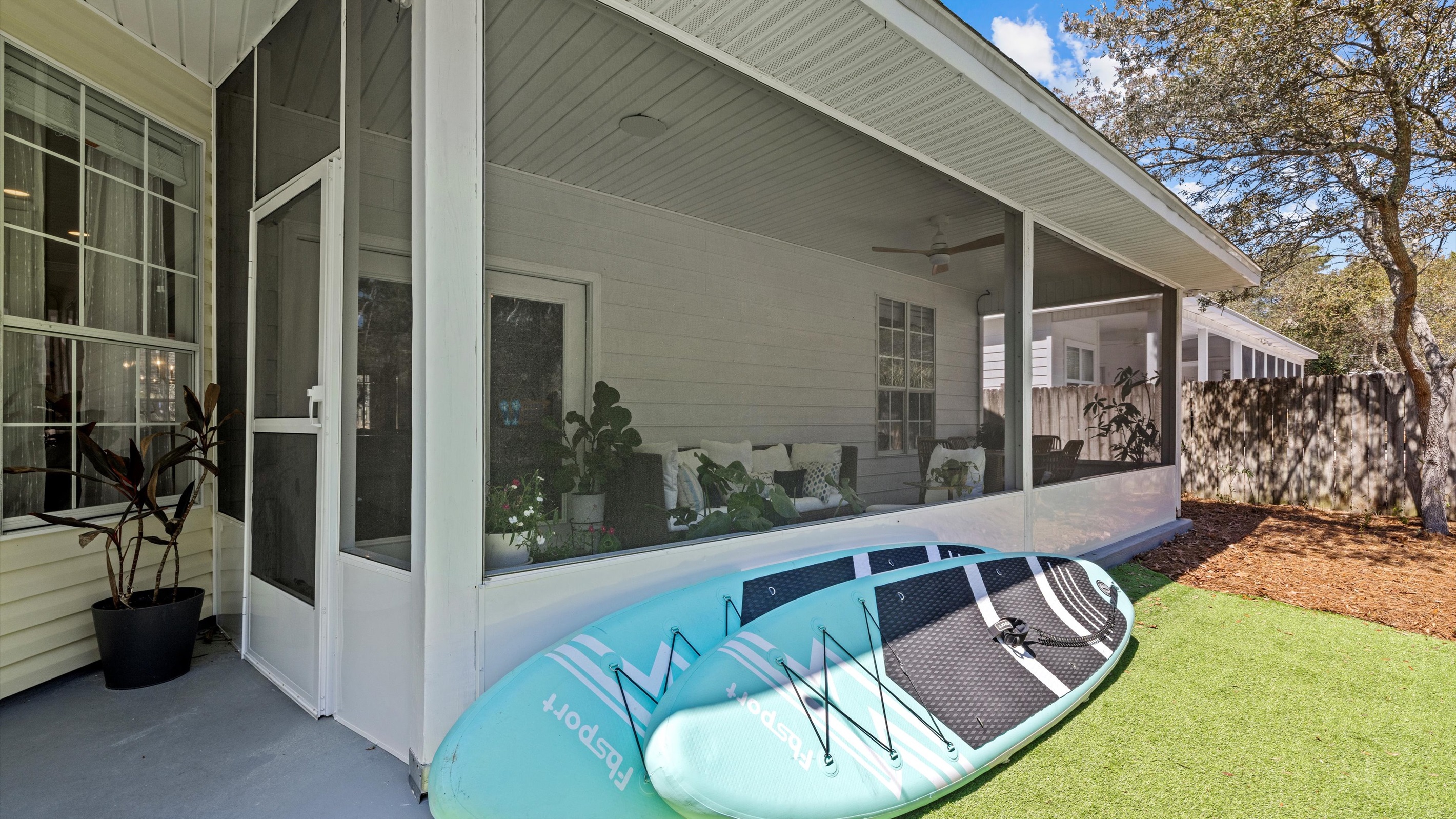 Paddle boards available with advance notice and signed liability waivers. Bring your own life jackets.