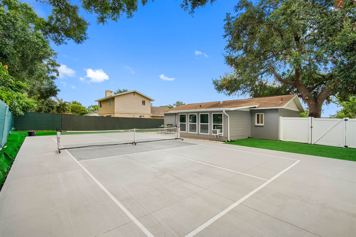 Enjoy the look and feel of a tournament-quality court in total privacy.