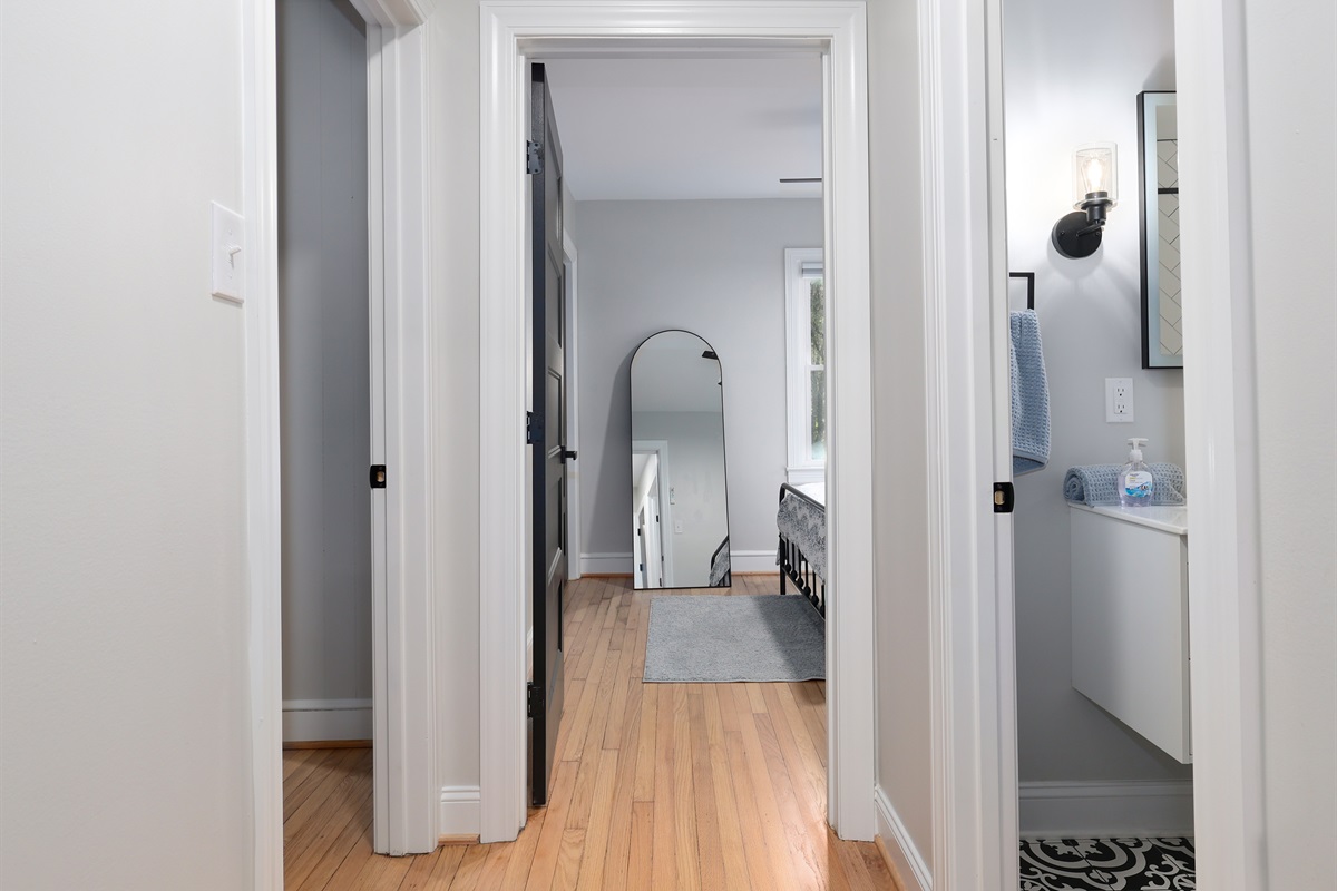 Full size mirrors in 2 rooms