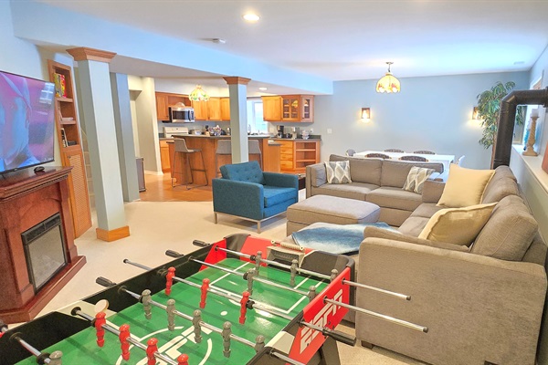 Livingroom with fooseball table