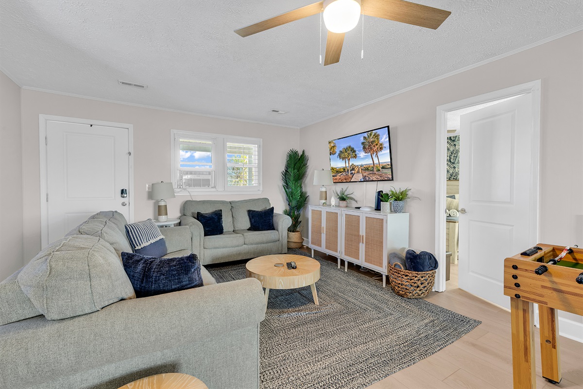 Front entrance and living room