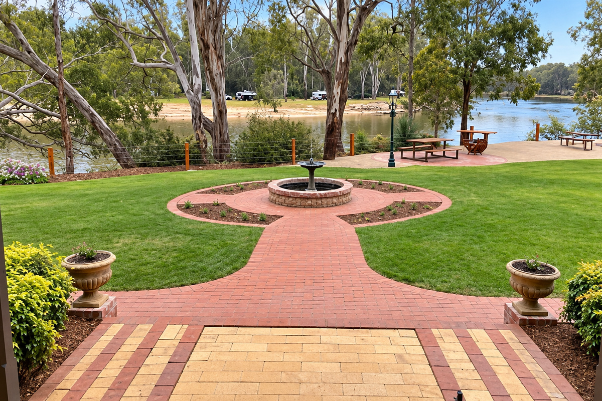The open riverside setting gives Bob’s River House its sense of space, with room to spread out between the home and the Murray River.