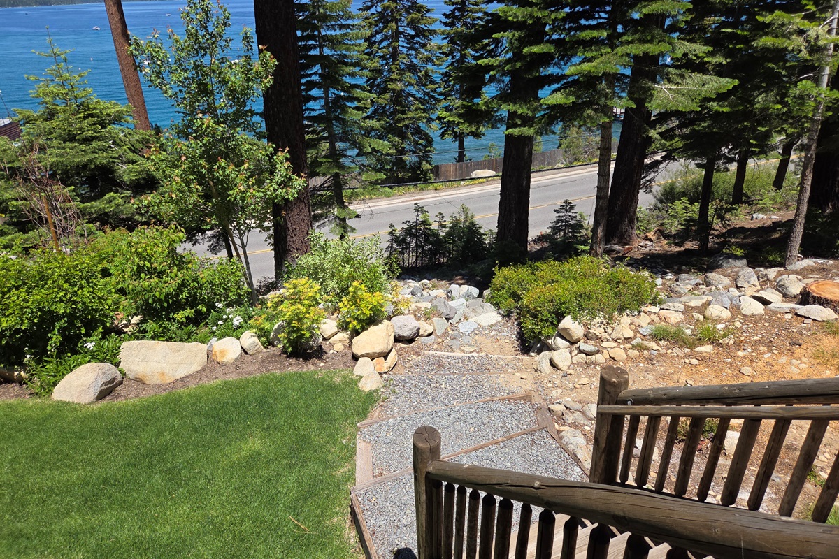 Our walkway down to the street below.