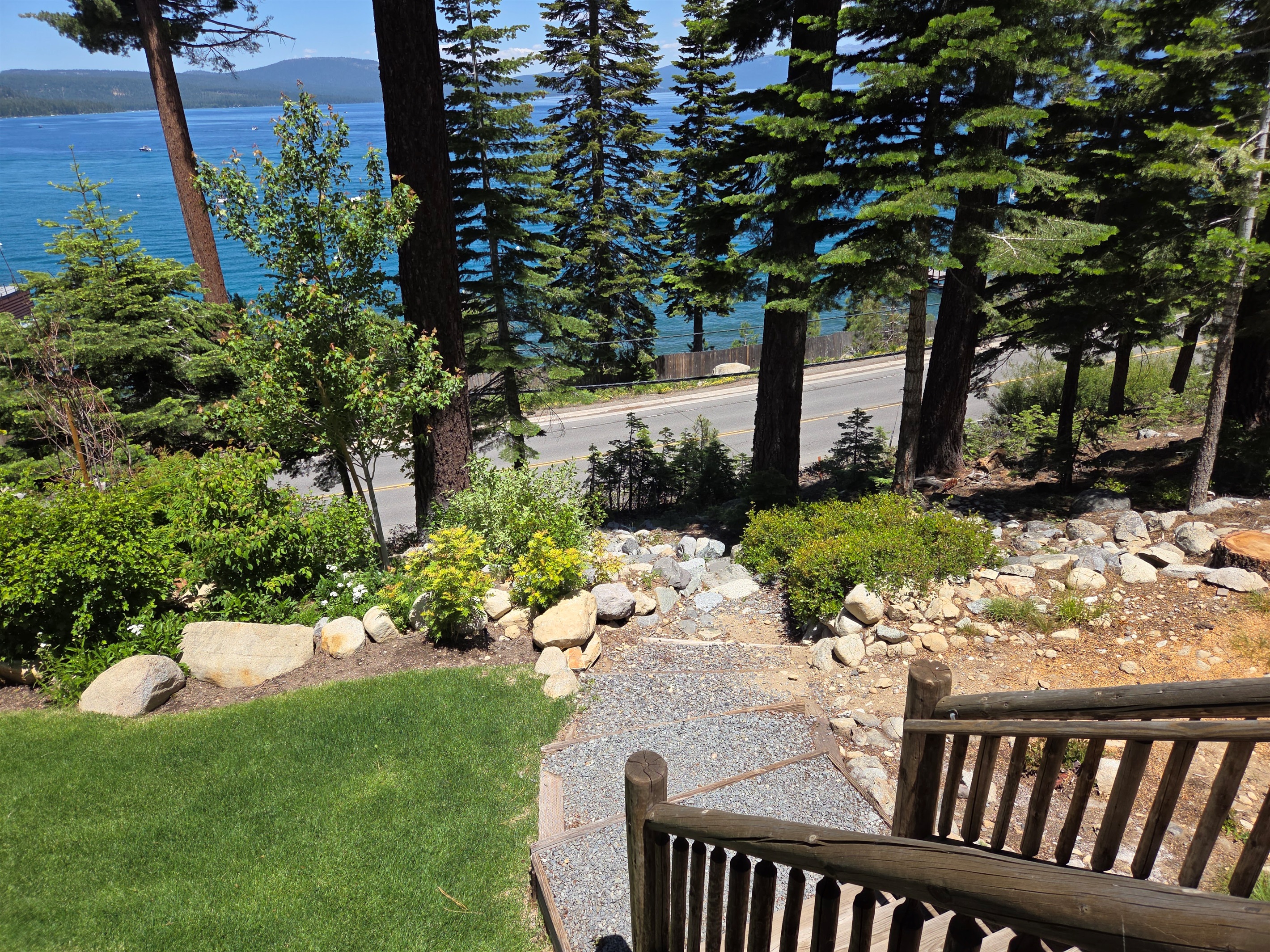 Our walkway down to the street below.