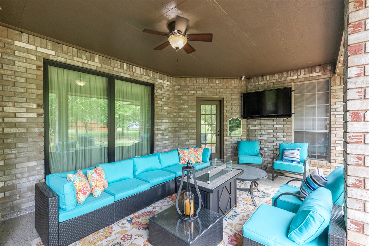 A new 55" TV has been added to the patio!