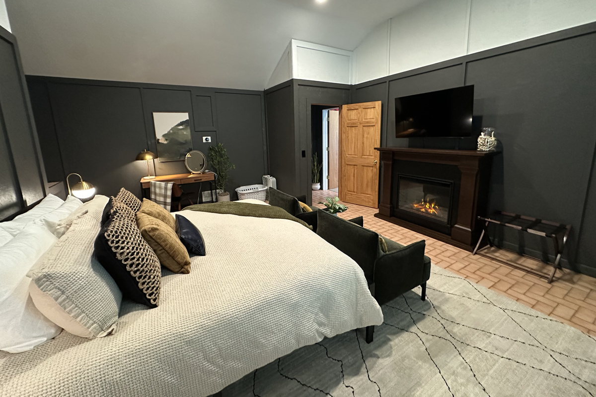 The master bedroom was recently updated to include a private entrance, so you no longer have to enter the master to reach the bunk room.