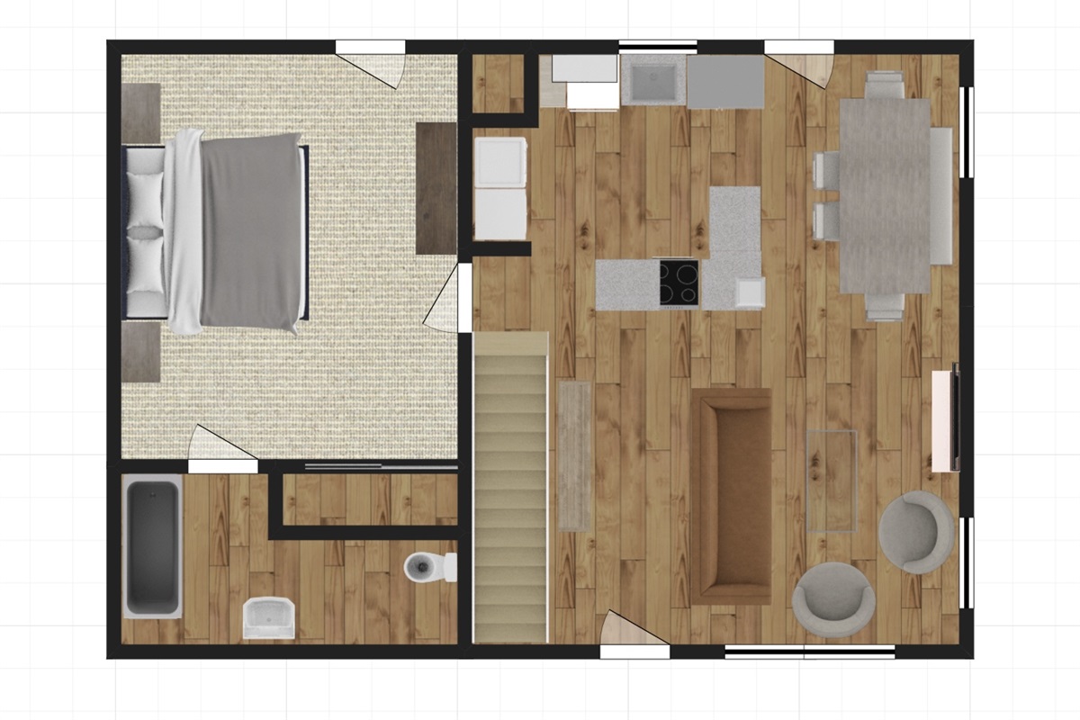 Main level floor plan.  Please note this is not to scale