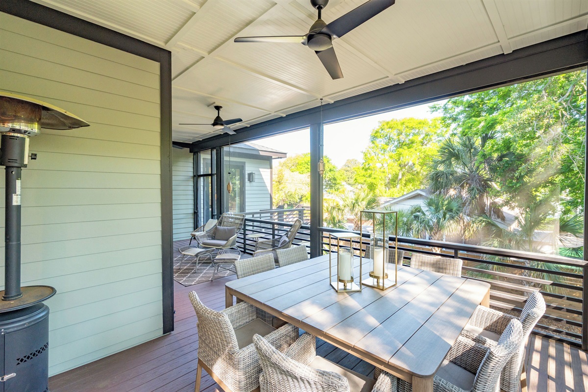 Outdoor porch dining