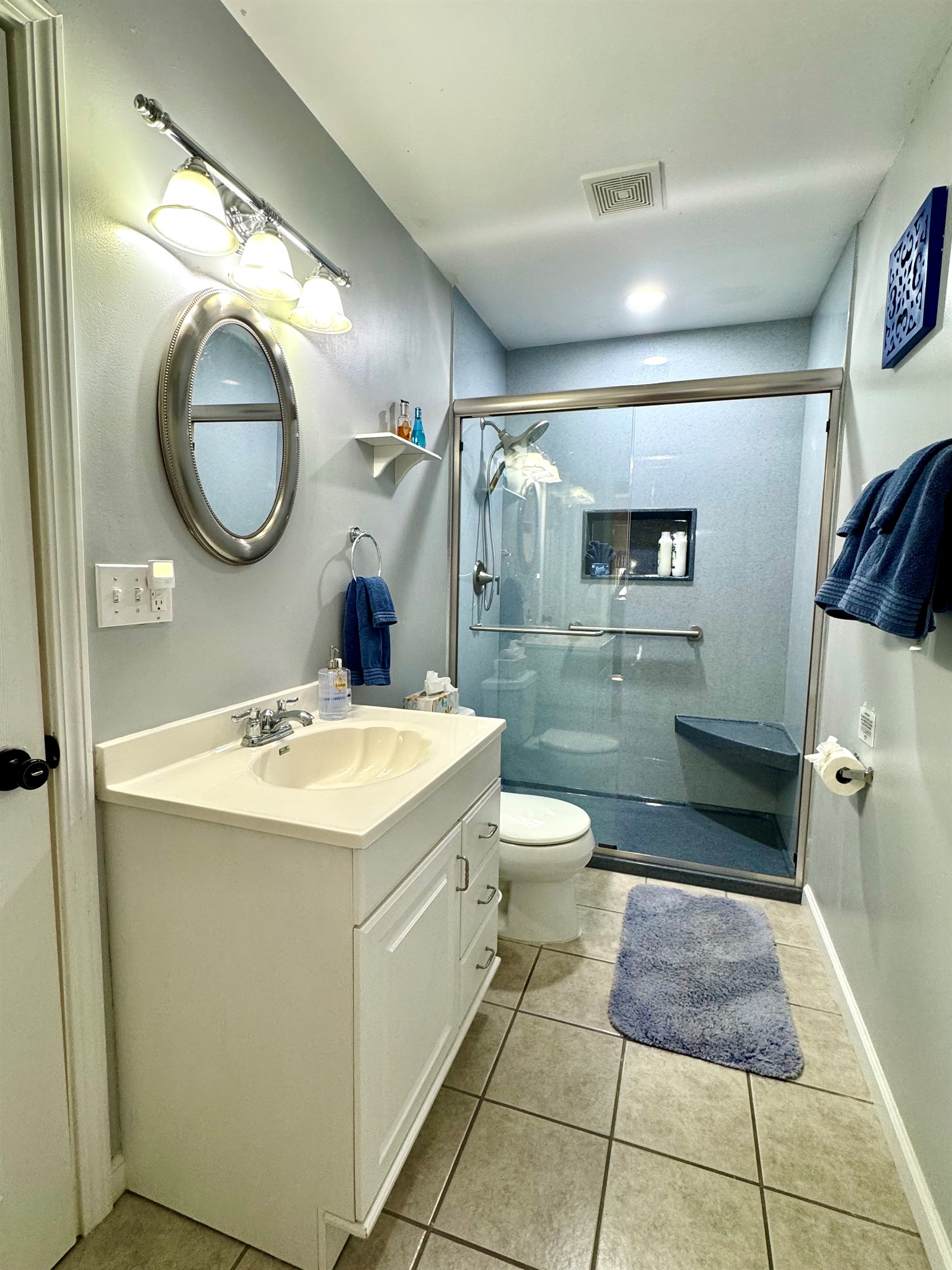 Newly walk in shower (2026) and fresh paint