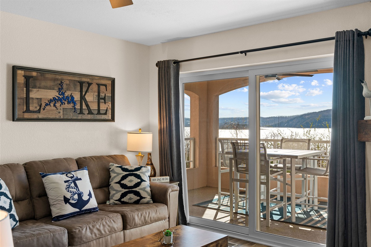 Lake scenery just outside your door.