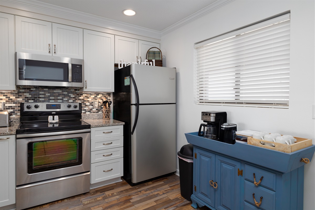 Coffee bar station in kitchen