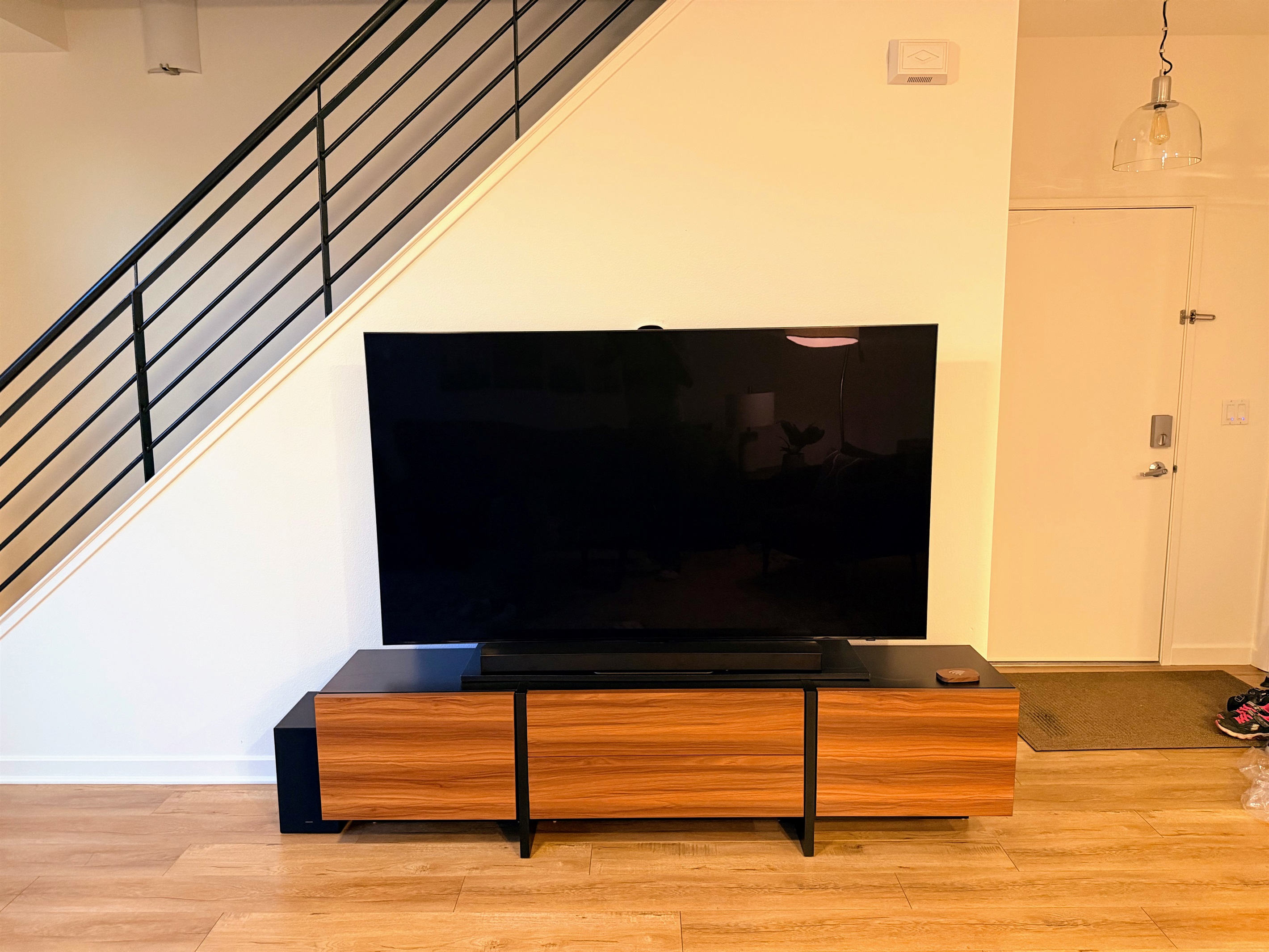 Large 4K TV in main living space.