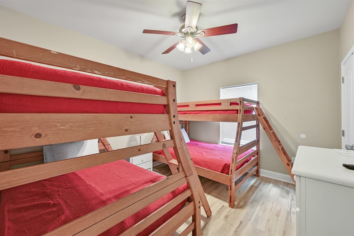 BEDROOM #3 (BUNK ROOM): Large room with (2) twin over full bunks (located on 2nd-floor)