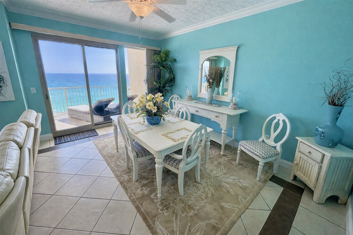 Dining area with ocean view