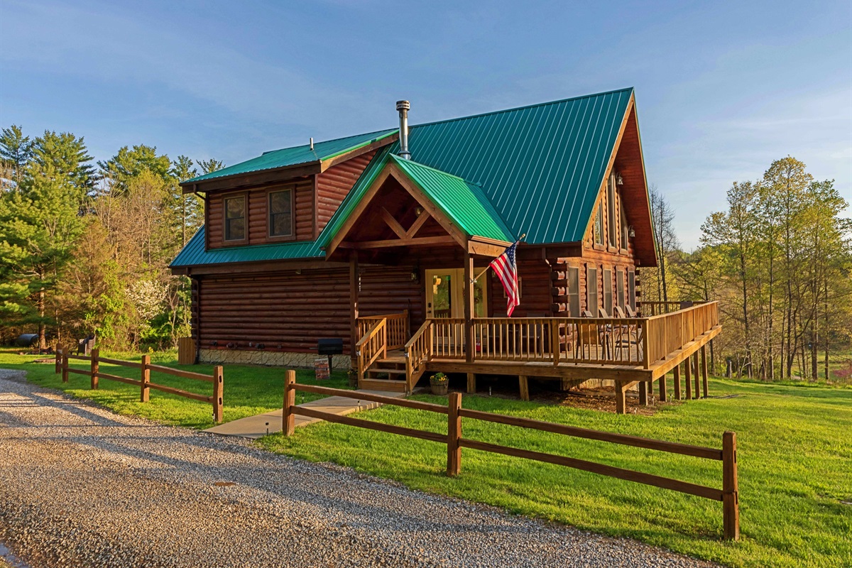 There's a short walkway from the parking lot to the front entrance