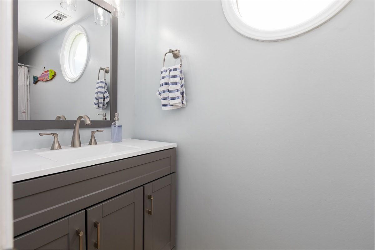 A functional and well-designed main floor bathroom