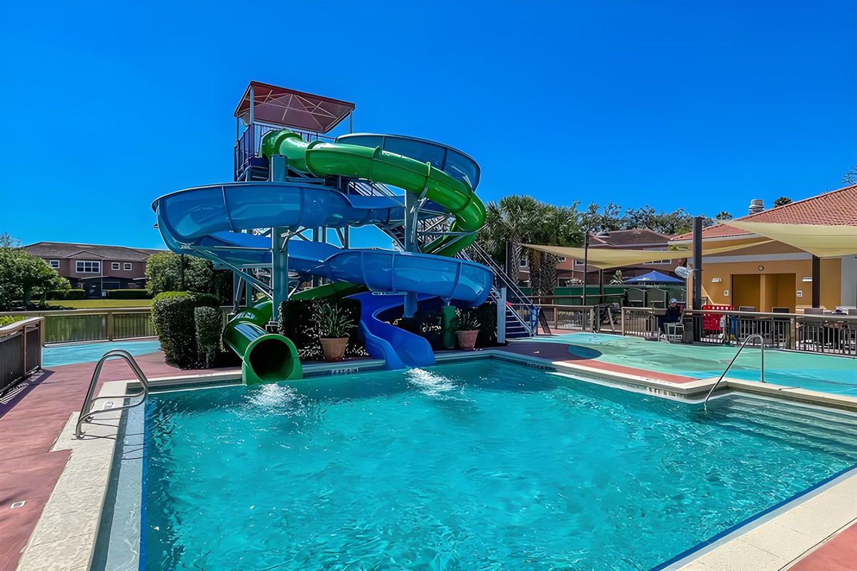 Have fun at the heated pool and two water slides!