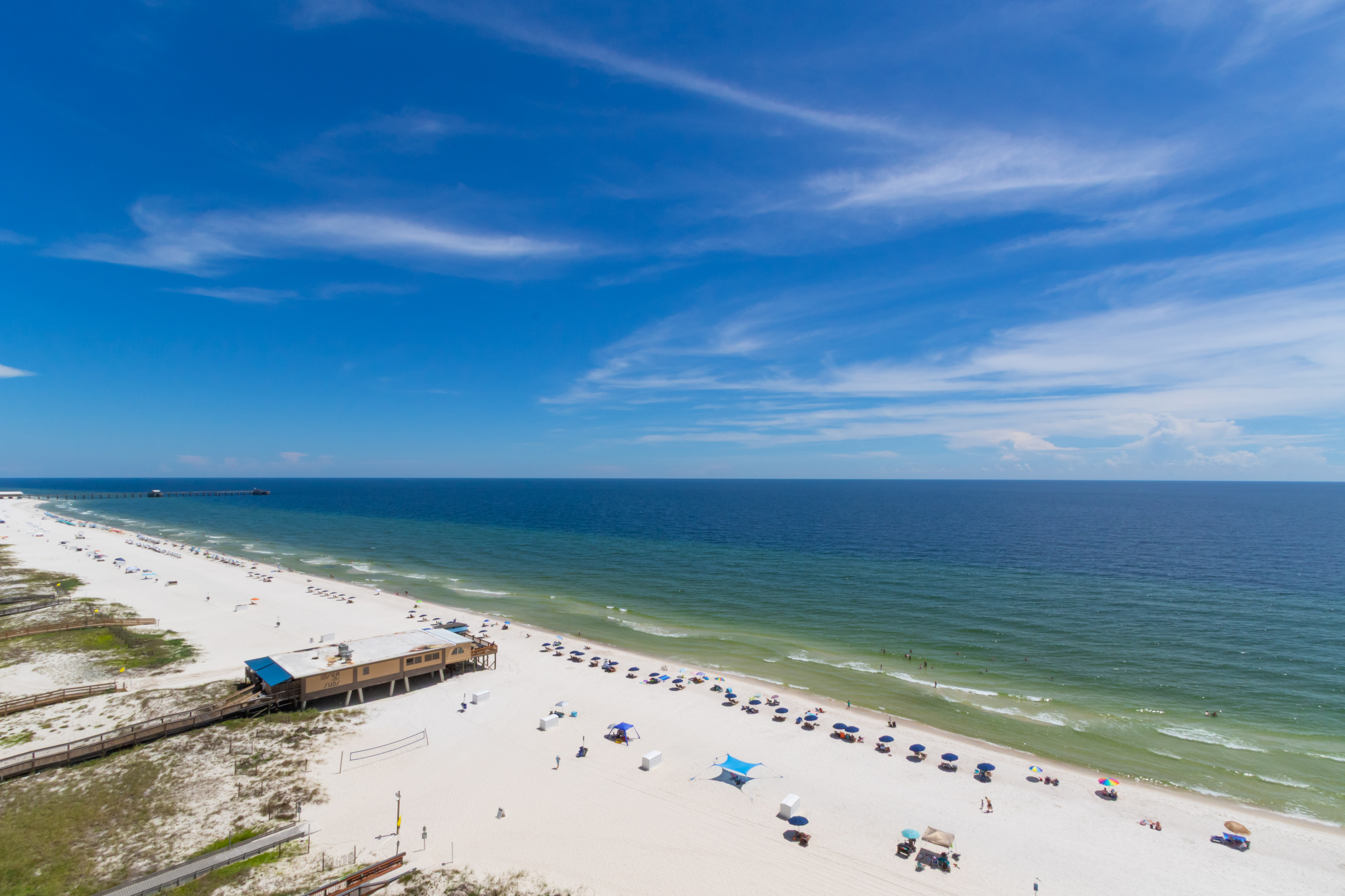 Elevated beach and Gulf view along the coastline.