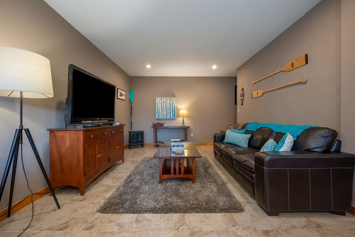 Lower level of home with games for kids 