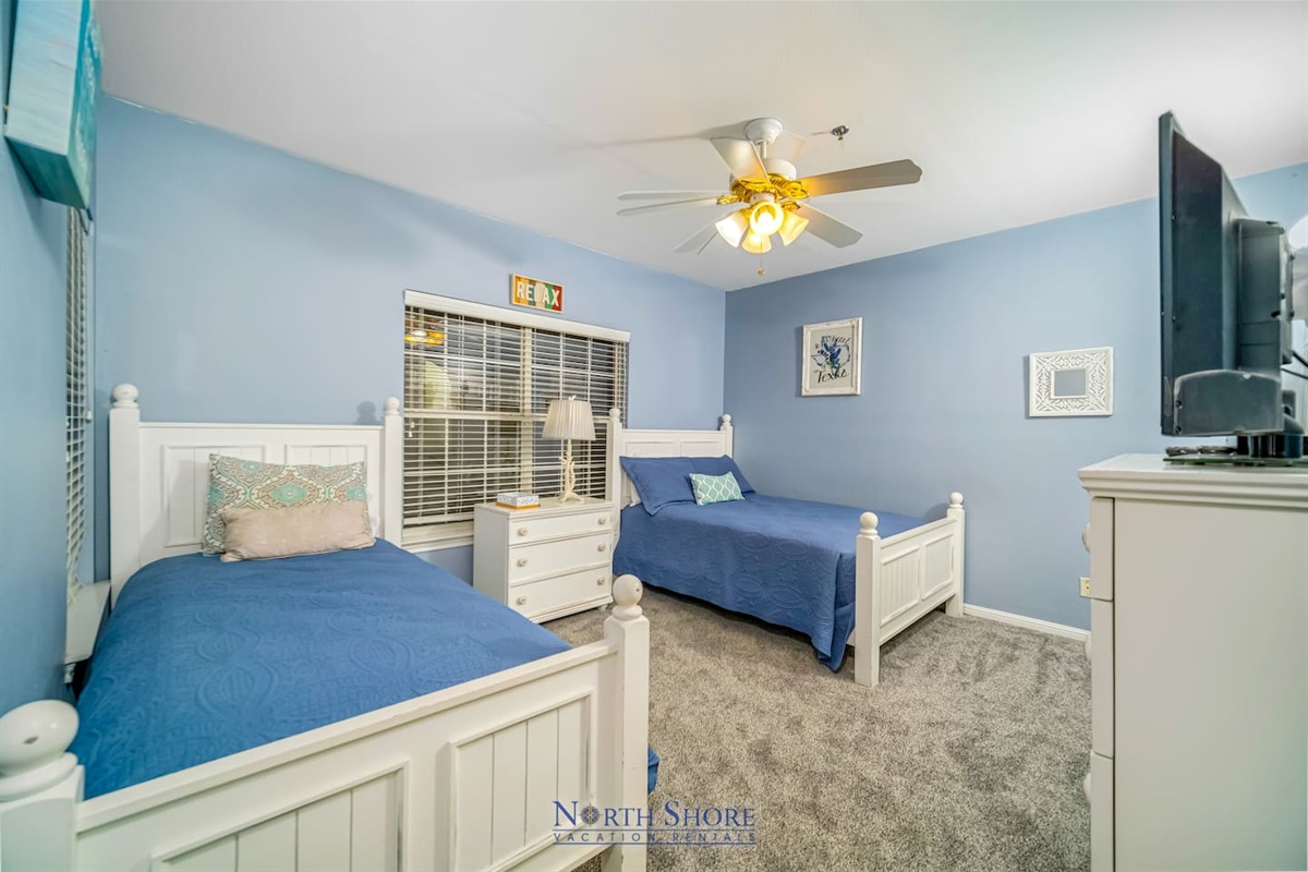 Two Full Size Beds in Guest Bedroom