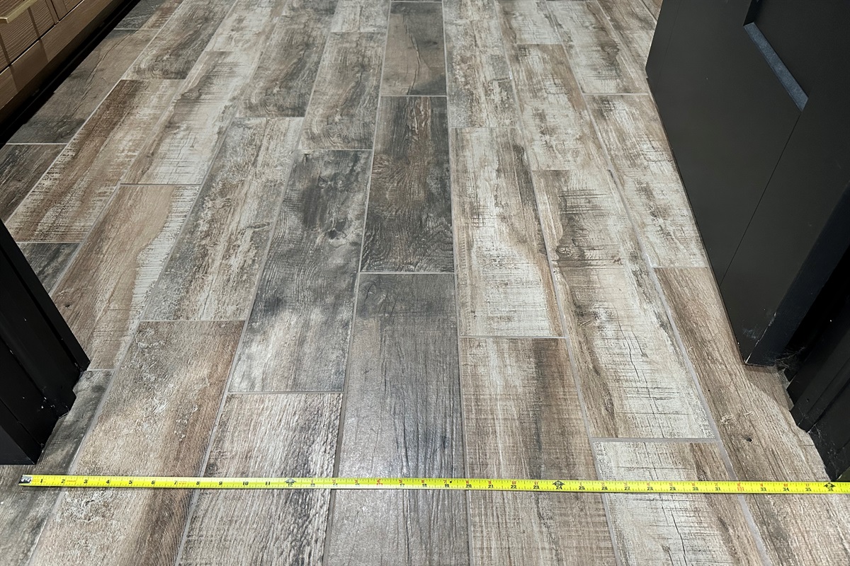 Measurements for doorway wider than 32 inches and no steps for the main bathroom. 