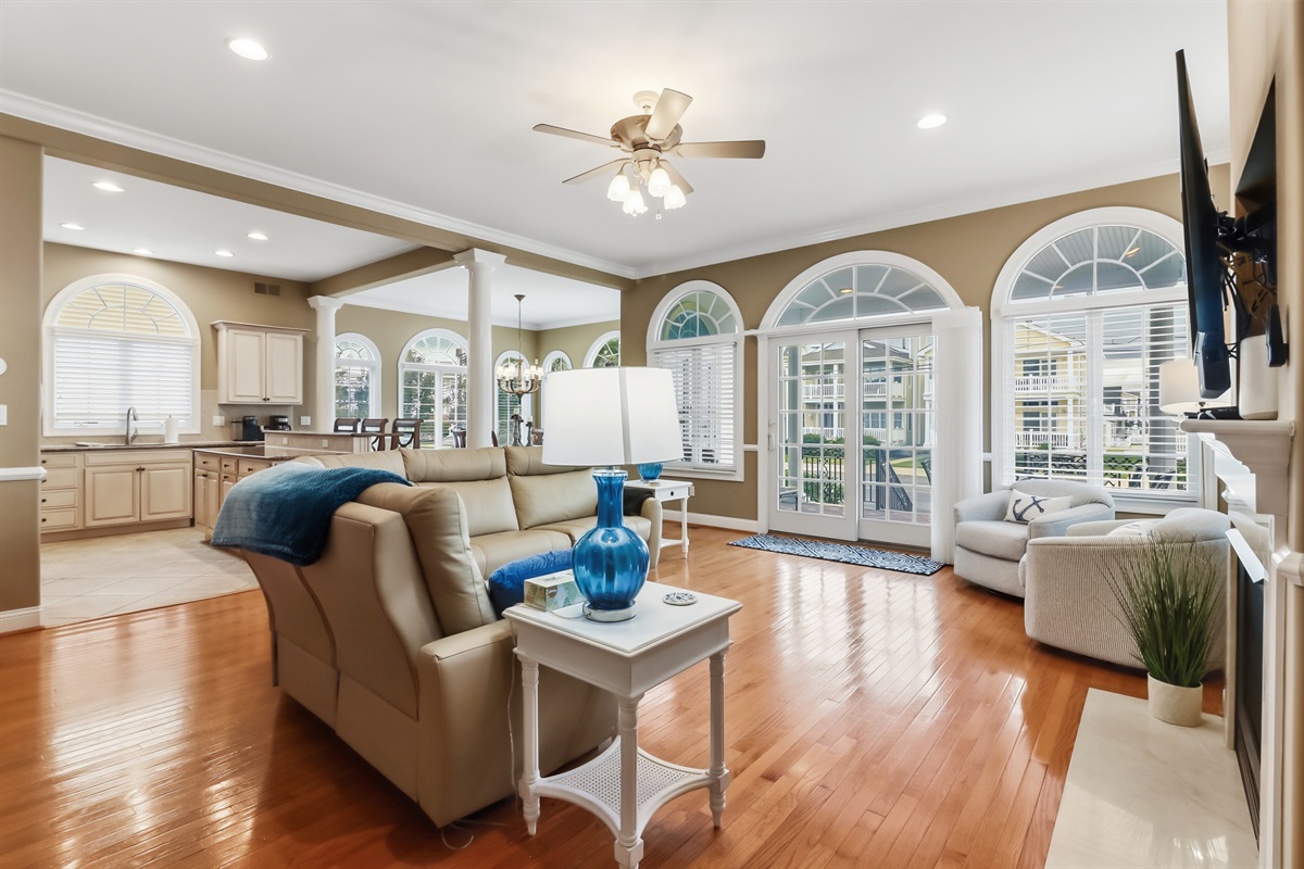 Spacious living room area