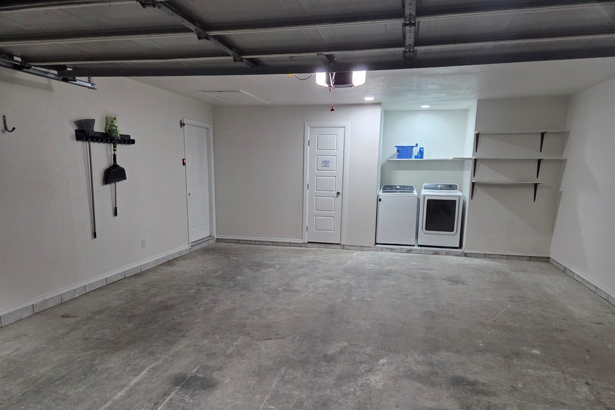 Washer and Dryer in the garage