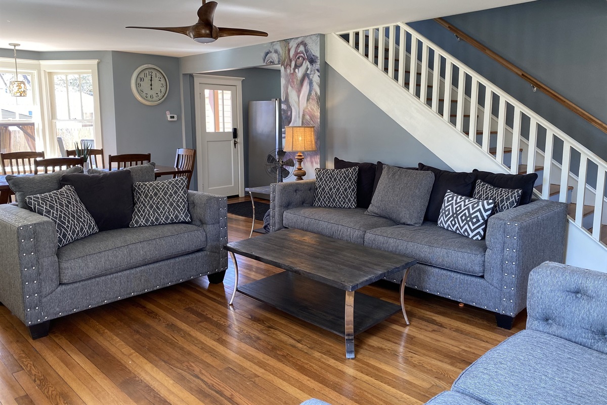 Living room with very comfortable couches to gather or watch TV