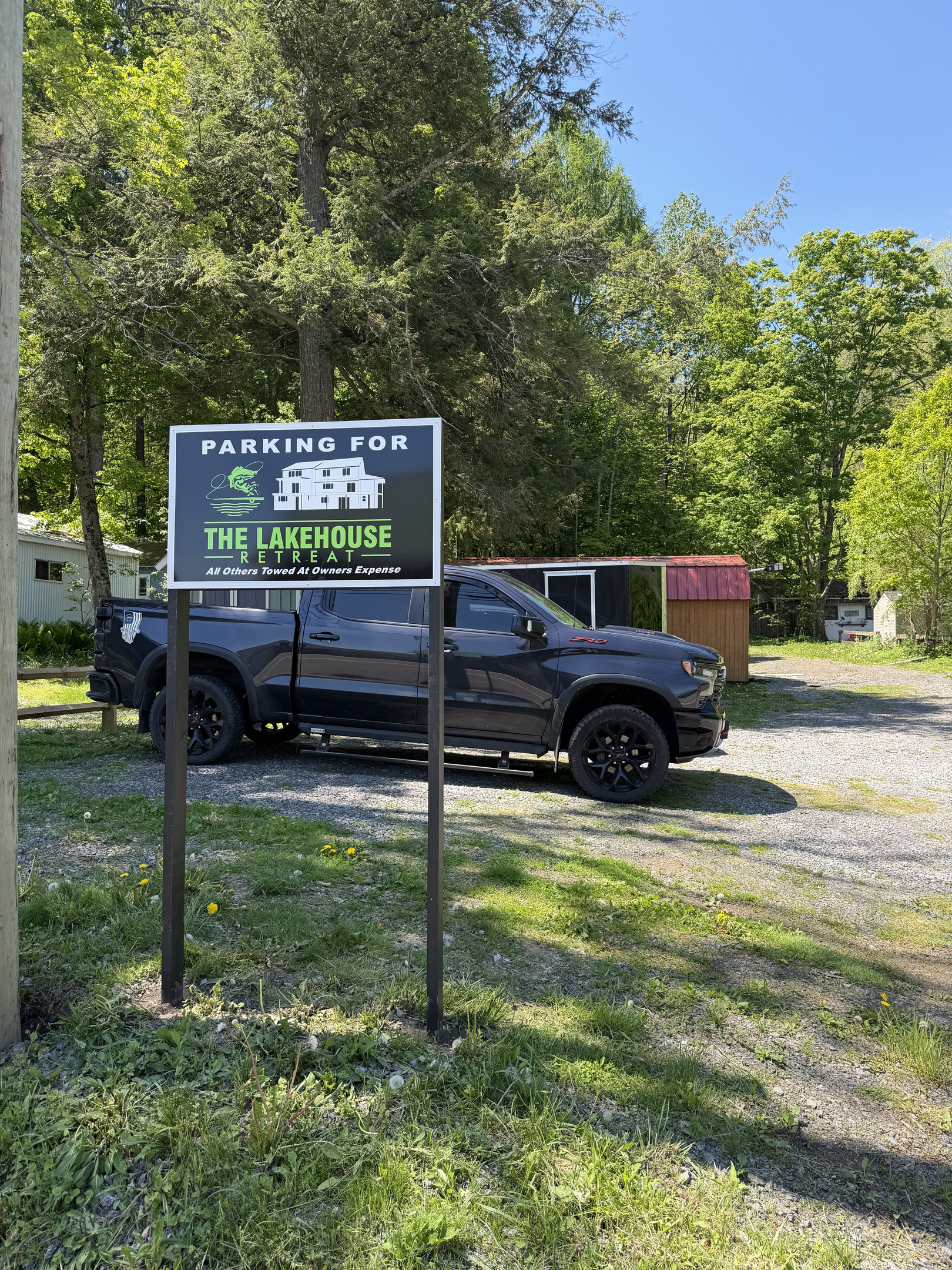 Additonal Lakehouse Retreat parking for 3 cars across the street