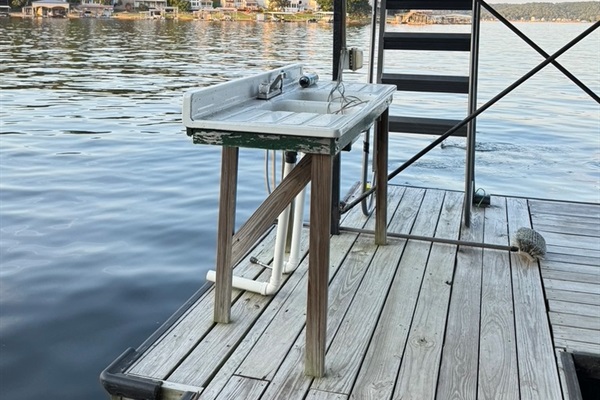 Fishing station on the dock