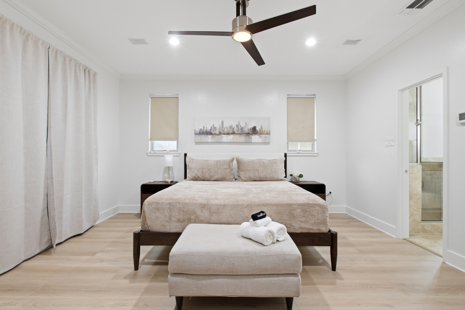 Sleek decor meets comfort with city views and stylish furnishings rest in style!