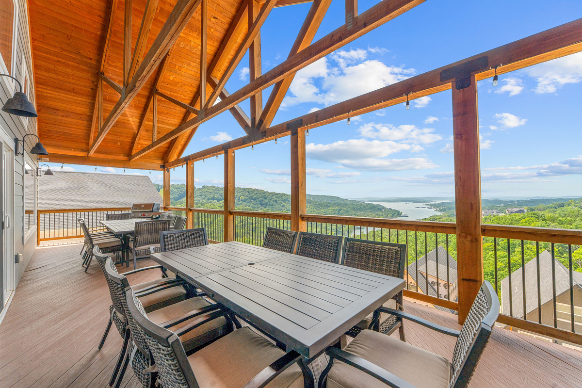 Outdoor dining with a view