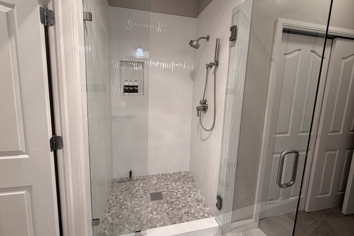 Newly remodeled shower
