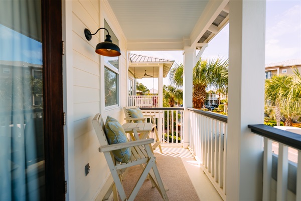 2nd floor balcony for master suite #1, overlooks neighborhood.